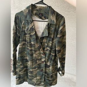 Camo trench coat